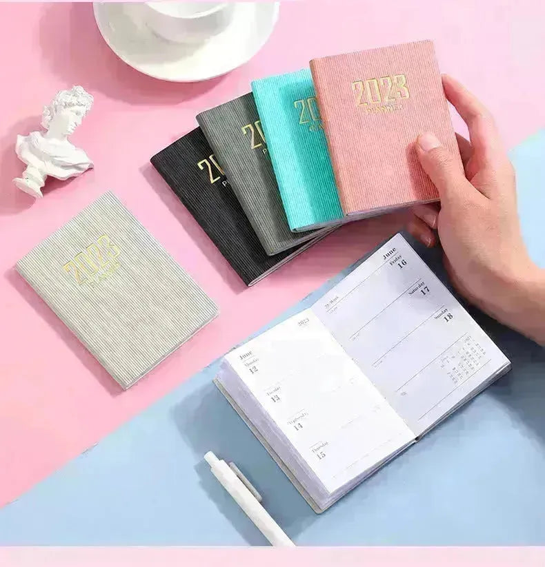 Mini Notebook 365 Days Portable Pocket Notepad Daily Weekly Agenda Planner