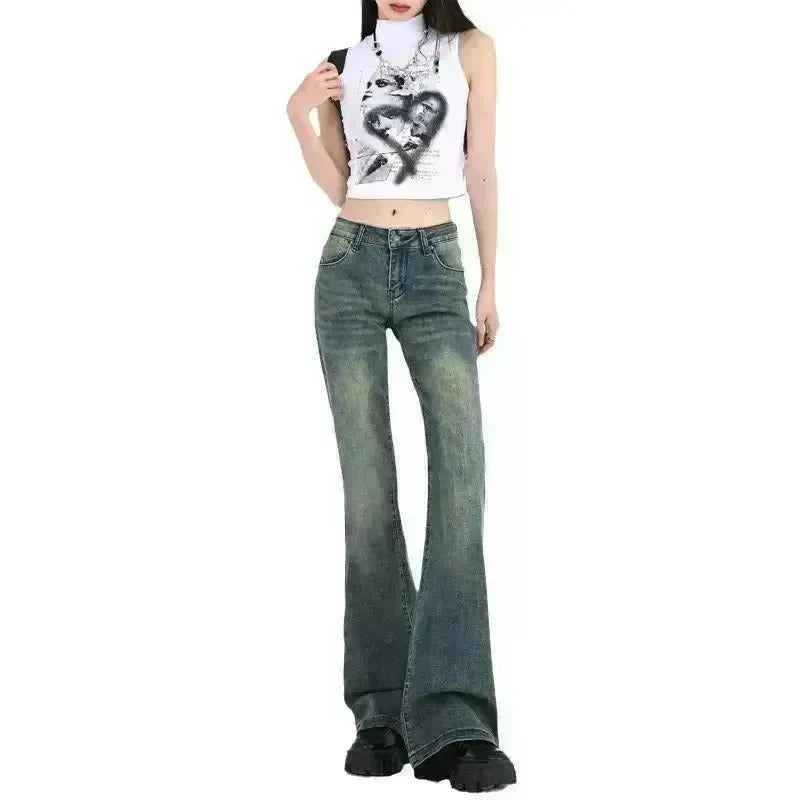 High Street Hot Girl Loose Retro Skinny Baggy Jeans Pant For Women - EX-STOCK CANADA