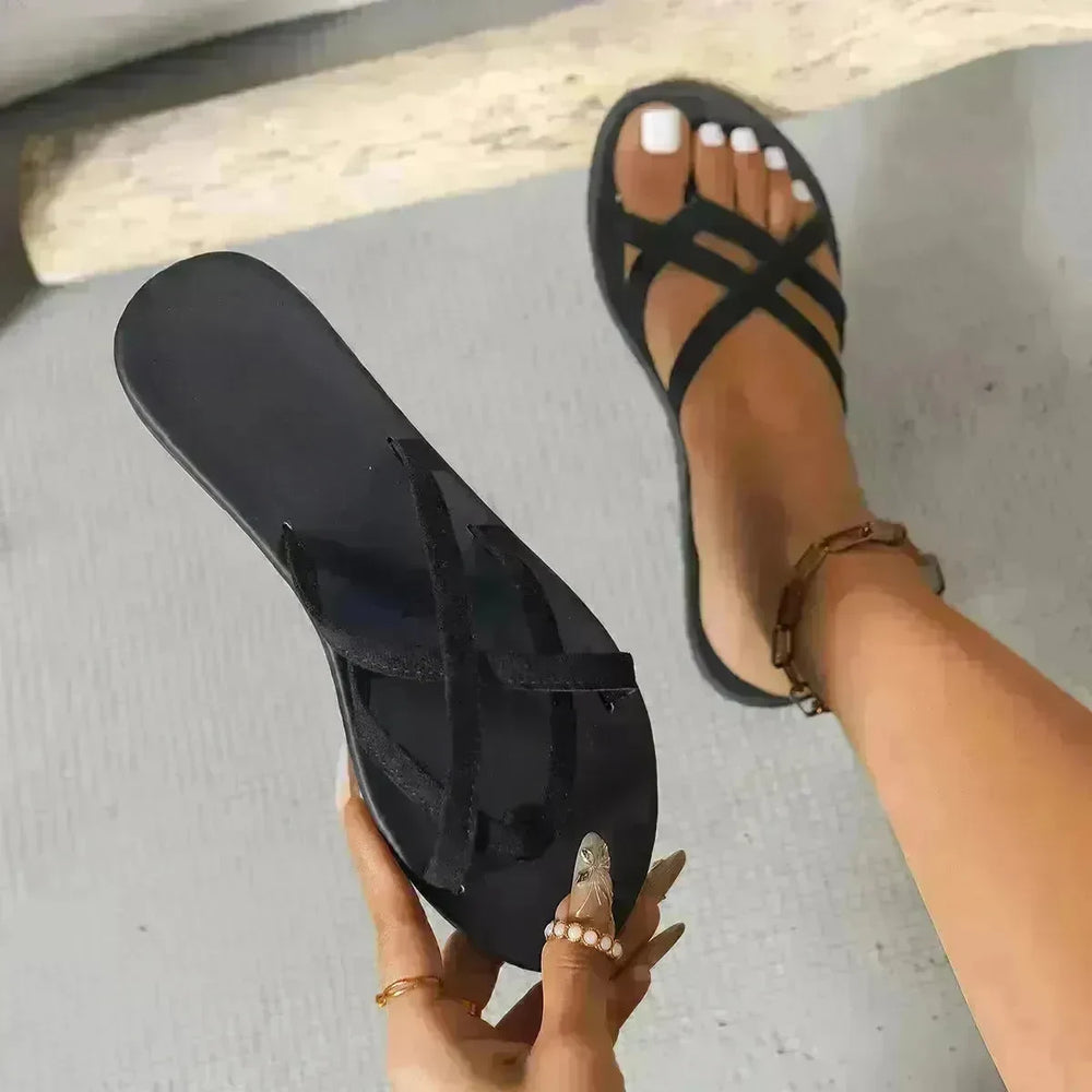 Casual Slides on flat Rubber Slippers for women - EX-STOCK CANADA