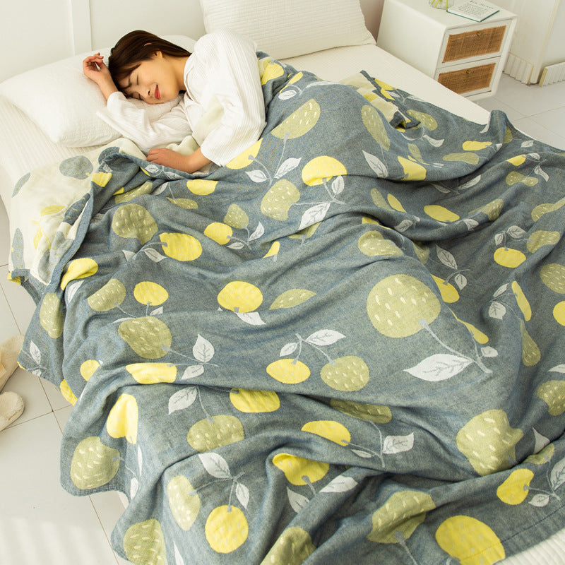 Cotton Four-layer Gauze Towel Blanket Air Conditioning Blanket Thin Duvet EX-STOCK Canada 