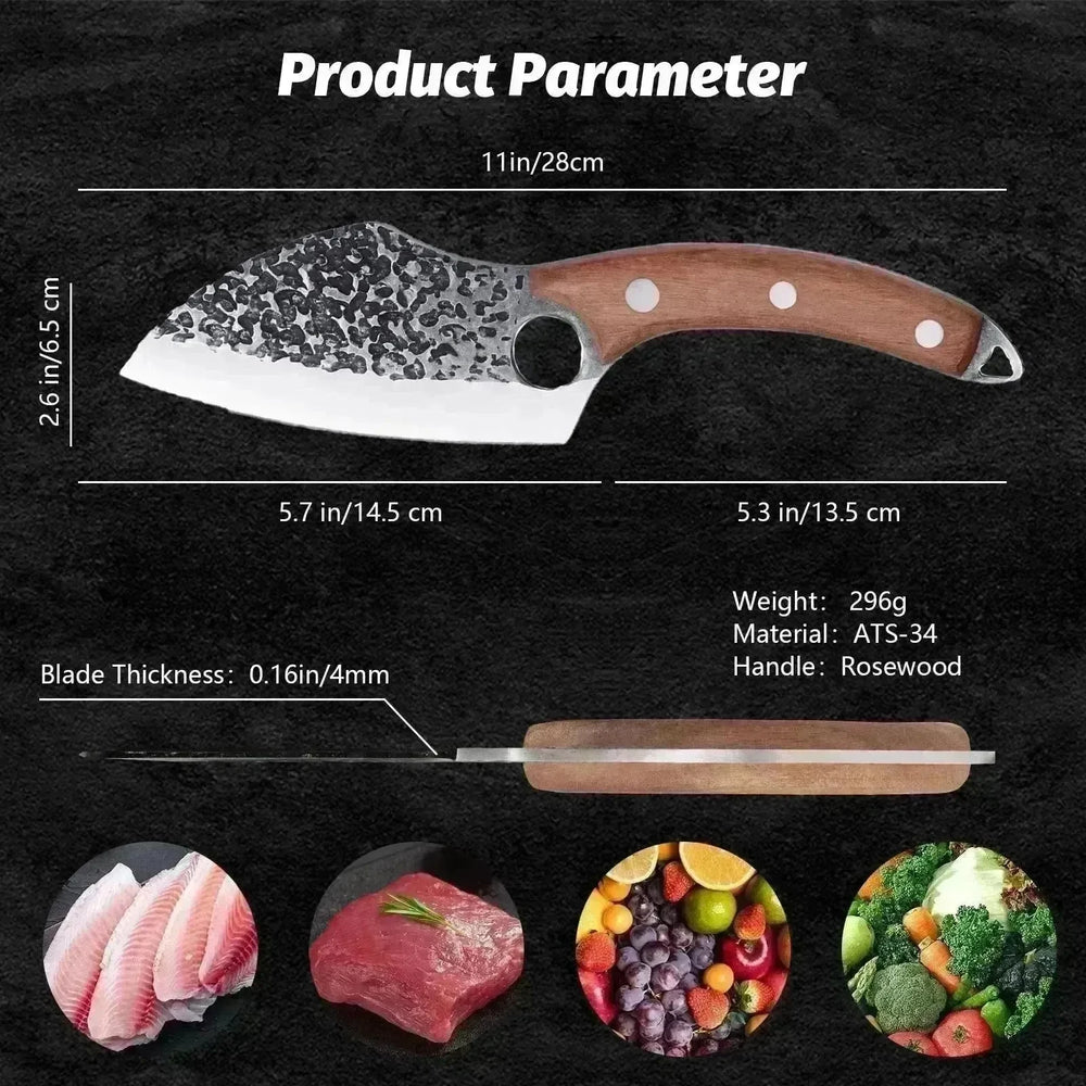 Vikings and Hand Forged Meat Cleaver Professional Chef Knife - EX-STOCK CANADA