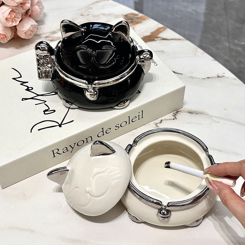 Creative Lucky Cat Ashtray Home Ornaments Gathering EX-STOCK Canada 