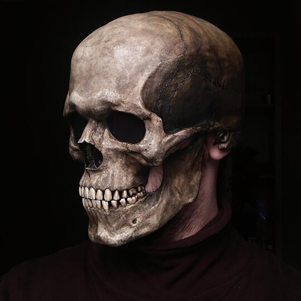 Halloween Movable Mouth Skull Mask Helmet Mouth Movable Skull Full Head Skull Mask EX-STOCK