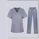 Women Nurse Uniform Female Hospital Nurse Costume V Neck Top Pants Set Nursing Uniforms Women Scrubs Set for Beauty Salon Massaging Workwear - EX-STOCK CANADA