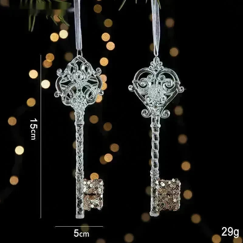Christmas Decorations Sequins Acrylic Transparent Pendant - EX-STOCK CANADA