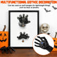3Pcs Creepy Reaching Hands With Lighted Candles Wall Mounted Halloween Decoration Witch Devil Hand Aesthetic Goth Gothic Life Sized Horror Hands Hanging Sculpture EX-STOCK