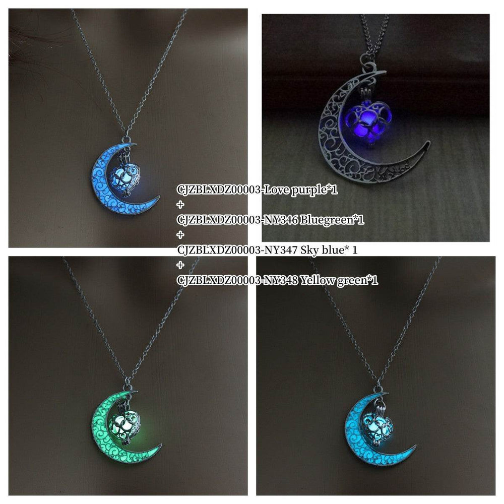 Glowing Pendant Necklaces Silver Plated Chain Necklaces EX-STOCK