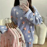 2 piezas de otoño para mujeres Pajamas cálidos de invierno