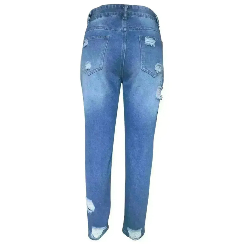 Ripped Slim Fit Baggy Jeans Pant For Women - EX-STOCK CANADA
