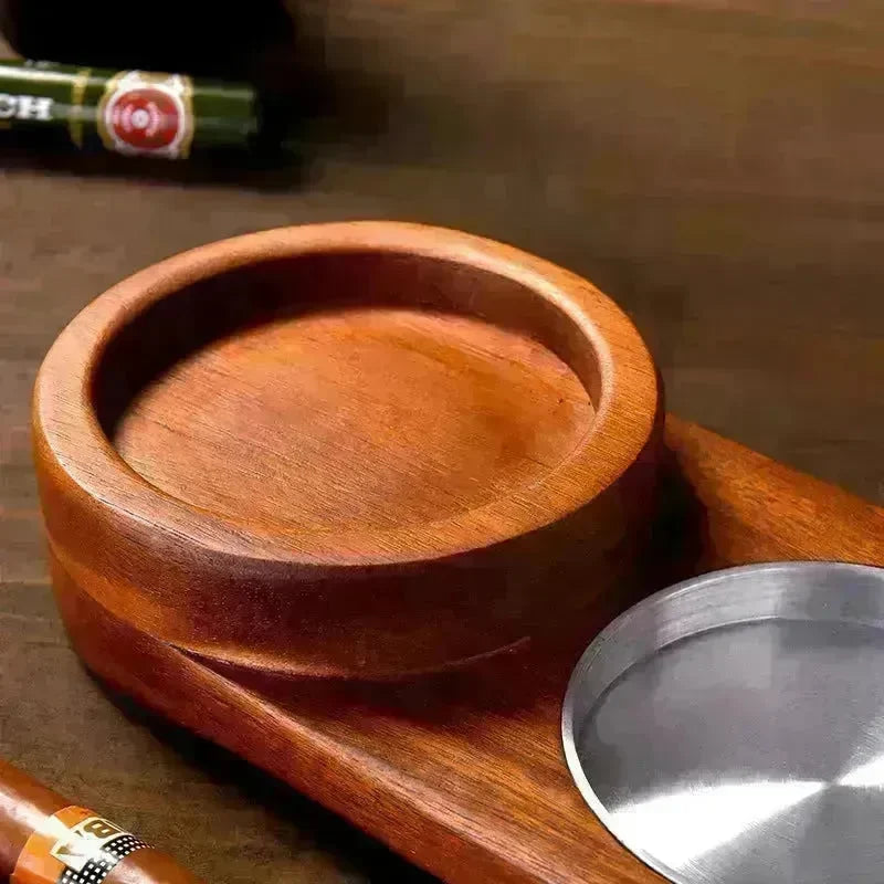 Luxury 2 In 1 Wooden Ashtray - EX-STOCK CANADA