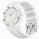 White Swatch × AP Royal Oak Integrated Silicone Watch Strap | 8 Colours, 2 Crown Positions
