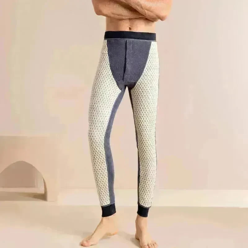 Men's Cotton Pants Graphene Waist Support Fleece-lined Long John - EX-STOCK CANADA