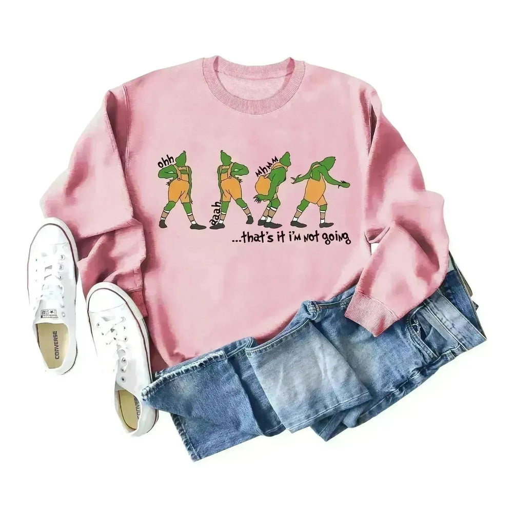 Women's Christmas Printed Long Sleeved  Pullover Sweatshirt - EX-STOCK CANADA