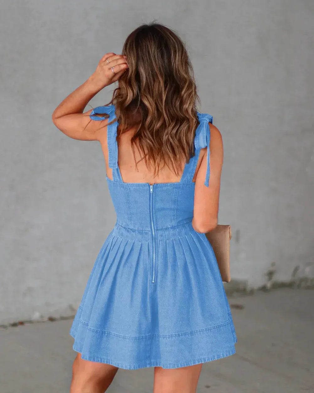 Fashion Personalized Sling Denim Women's mini Dress - EX-STOCK CANADA