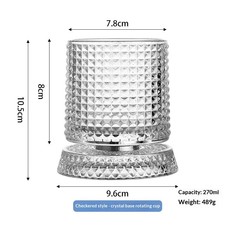 Luxury Spinning Glass with Crystal Base – Stress-Relieving Rotating Cup, 9 Styles,4