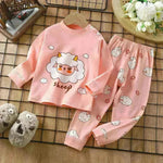 Unisex Children's Two piece Sleepwear Cotton Autumn Clothes Long Johns Pajamas for Kids - EX-STOCK CANADA