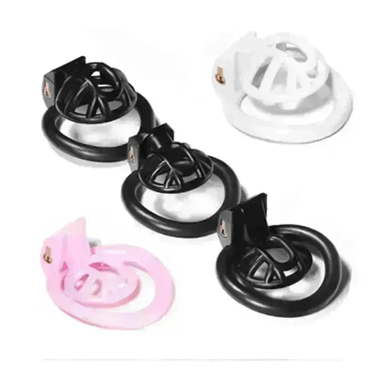 Male BDSM Scrotal Tract Positive And Negative Pole Chastity Lock - EX-STOCK CANADA