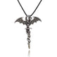 Fashion Trendy Men's Domineering Luminous Flame Dragon Necklace EX-STOCK