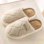 Pantallas de peluche Invierno para mujeres Piso de interior dormitorio Slipper House House Zapatos de casa sólidas