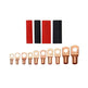 120Pcs Copper Wire Terminal Connectors, AWG 2 4 6 8 10 Copper Wire Lugs With Heat Shrink Set, 60Pcs Copper Wire Lugs And 60pcs Heat Shrink Tubing EX-STOCK