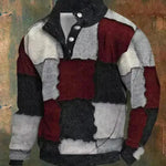 Half Button Sweinshirt Winter 3D Impresión digital Digital Rewe Teck