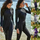 Pure Color Long-sleeved Trousers Fully Surrounded By Conservative Beach Surfing Sunscreen ArabOne-piece Swimsuit EX-STOCK