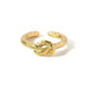 Female's New Stainless Steel Twist Fried Dough Knot Opening Ring - EX-STOCK CANADA