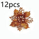 Glitter Artifical Christmas Flowers Christmas Tree Decorations For Home Fake Flowers Xmas Ornaments New Year Decor - EX-STOCK CANADA