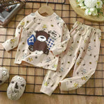 Unisex Children's Two piece Sleepwear Cotton Autumn Clothes Long Johns Pajamas for Kids - EX-STOCK CANADA