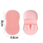 2PC Face Scrubber Mini Facial Brush Silicone Wash Exfoliator Finger Glove Pads Handheld Cleansing Brushes Tool Skin Care Deep Clean Baby Shampoo Baby Bath Brush 