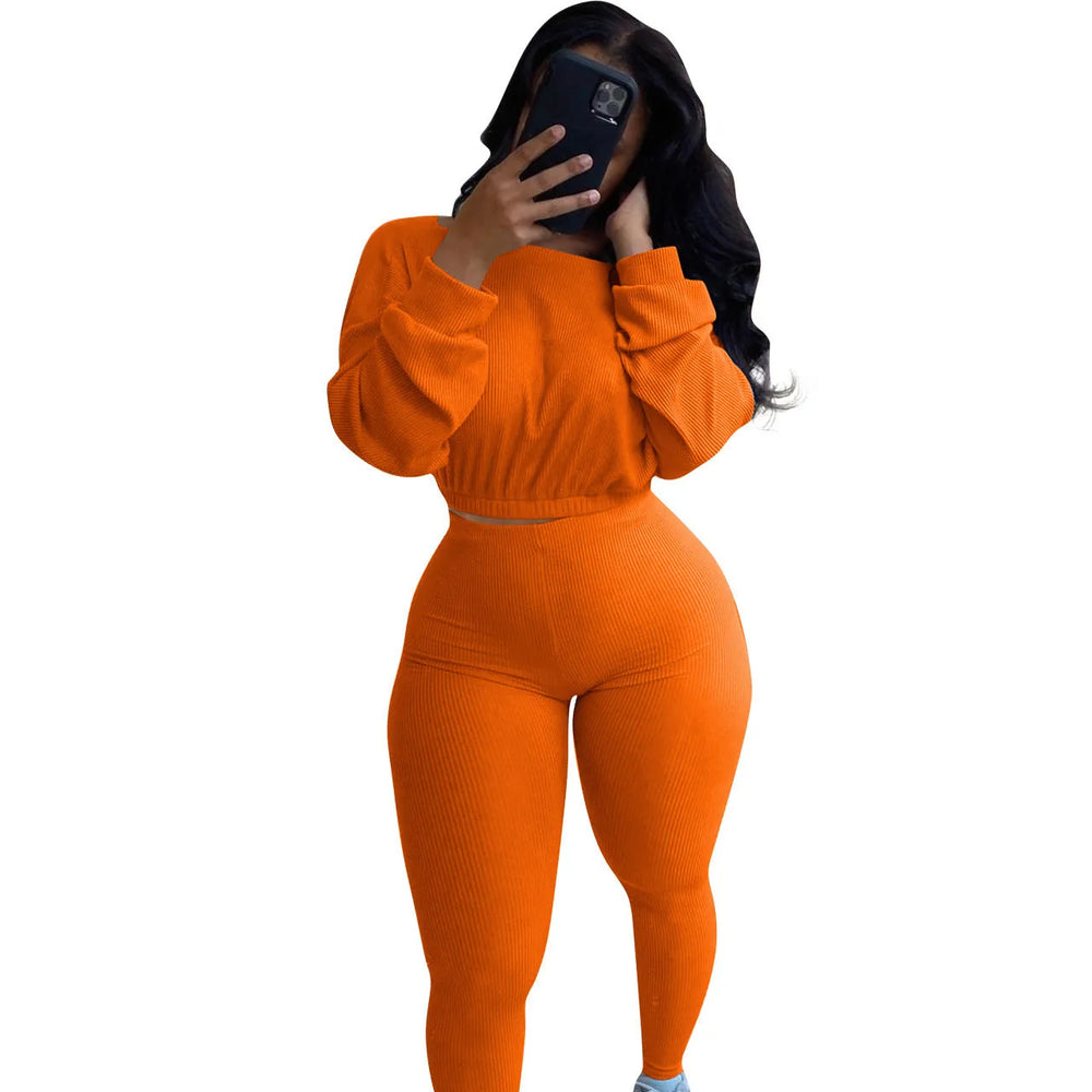 Ladies Autumn 2pcs Athleisure wear Outfit set - EX-STOCK CANADA