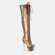 Women's Sequined Over-the-Knee Stiletto Boots – Black, Green, Silver & Gold | Sizes 32–43 