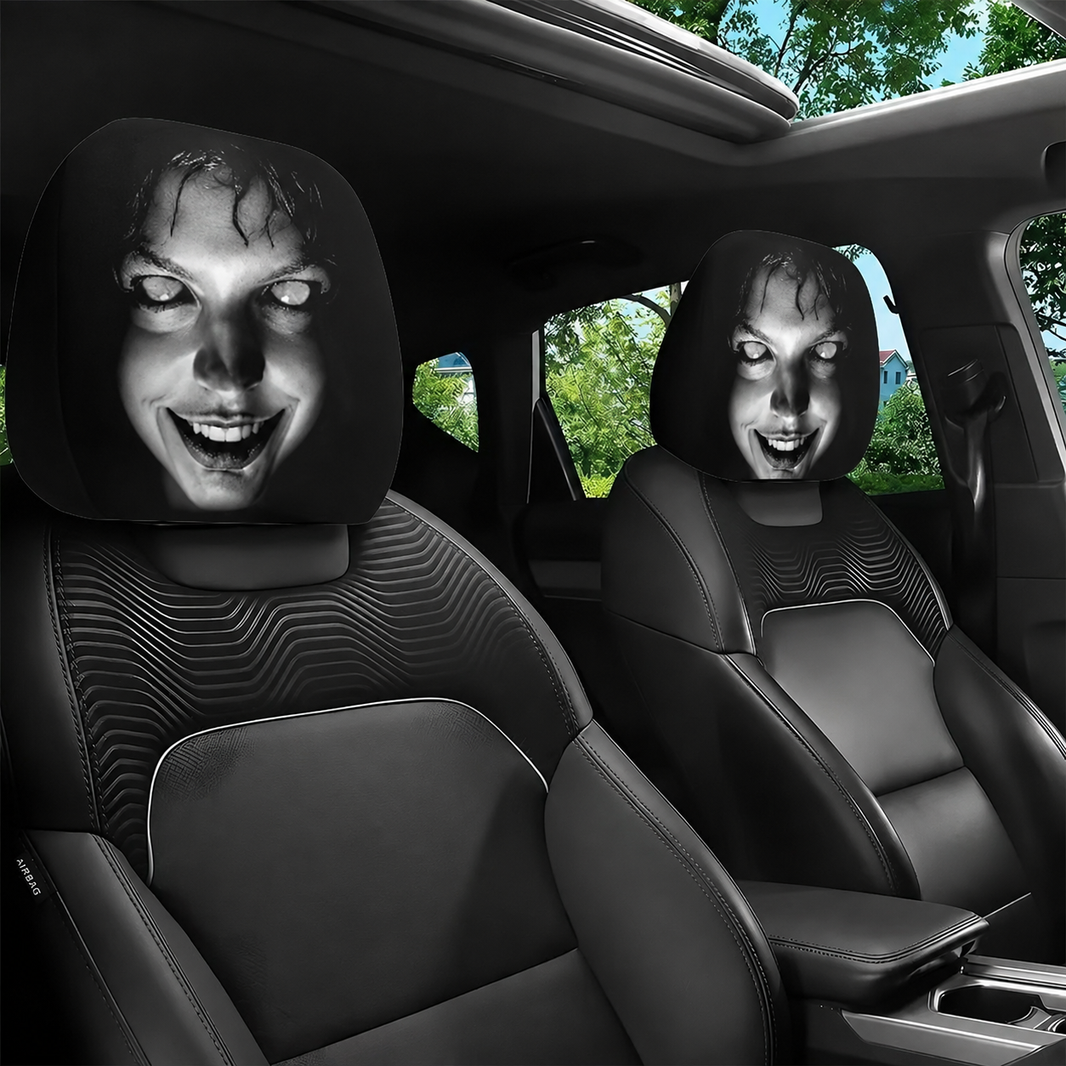 Stretch Car Headrest Pillowcase – Fun & Quirky Design, Universal Fit
