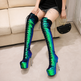 Women's Sequined Over-the-Knee Stiletto Boots – Black, Green, Silver & Gold | Sizes 32–43 