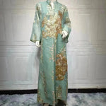 Fired Sequins Light Luxury Celebrity Party Abaya Dress for Arab Dubai Turkey Middle East Women - EX-STOCK CANADA