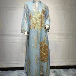 Fired Sequins Light Luxury Celebrity Party Abaya Dress for Arab Dubai Turkey Middle East Women - EX-STOCK CANADA