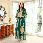 Fired Sequins Light Luxury Celebrity Party Abaya Dress for Arab Dubai Turkey Middle East Women - EX-STOCK CANADA