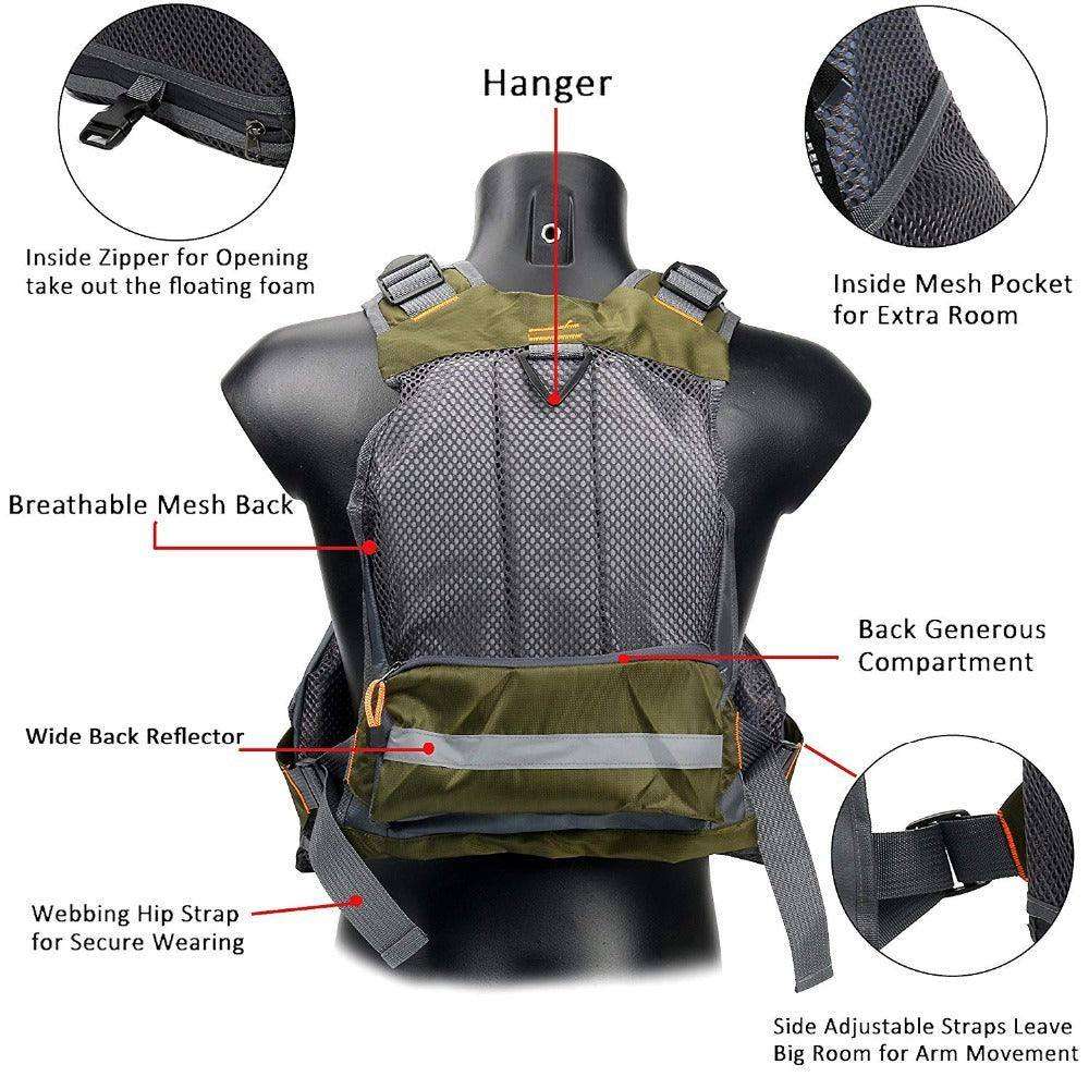 Fishing Outdoor Sport Flying Men Respiratory Jacket Safety Vest Survival Utility Vest - EX-STOCK CANADA