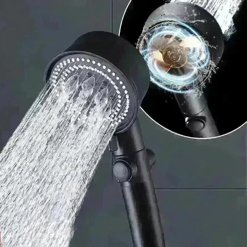 Five-color Wind Turbine Shower Head 56 Speed Water Silicone Shower Head - EX-STOCK CANADA