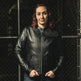 Women’s Motorcycle Leather Jacket. Lightweight Cowhide with Armor Pockets EX-STOCK Canada 
