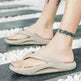 Flip-flops Men Wear Sandy Beach Platform Outside And Step On Shit - EX-STOCK CANADA