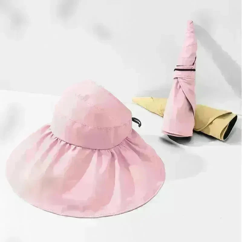Foldable Fisherman Hat Summer Empty Top Sun Protection Hat UV Protection Upf50 Sun Visor Full-face Sunhat For Women - EX-STOCK CANADA