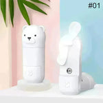 Folding Hand-held Fan Spray Water Replenishing Portable USB Charging - EX-STOCK CANADA