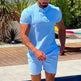 Foreign Trade Men's Short-sleeved Shorts Two-piece Cross-border Suit Wholesale - EX-STOCK CANADA