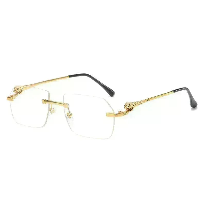 Frameless Trimming Leopard Head Sunglasses - EX-STOCK CANADA