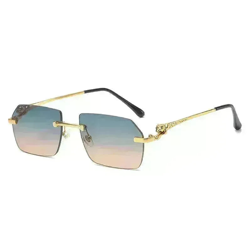 Frameless Trimming Leopard Head Sunglasses - EX-STOCK CANADA