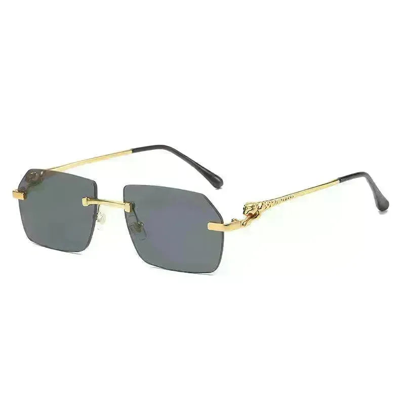 Frameless Trimming Leopard Head Sunglasses - EX-STOCK CANADA