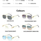 Frameless Trimming Leopard Head Sunglasses - EX-STOCK CANADA