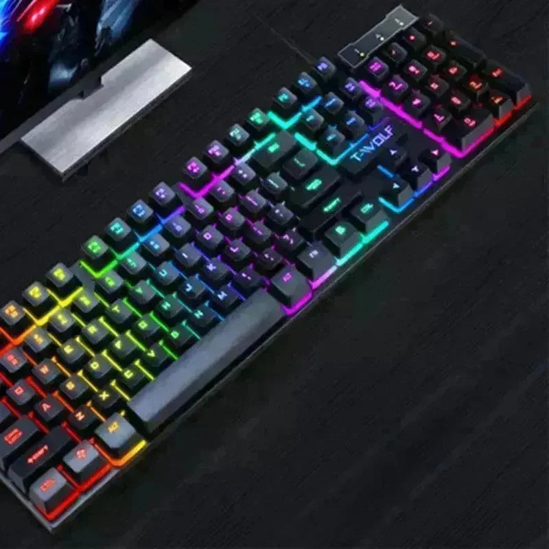 Gaming Usb Luminous Wired Keyboard Floating Manipulator - EX-STOCK CANADA