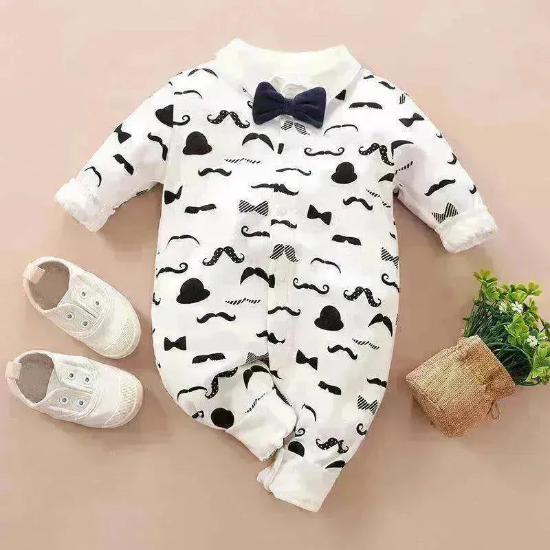 Gentleman's Baby Clothes, Long-sleeved Baby Clothes, Gentleman's Romper - EX-STOCK CANADA